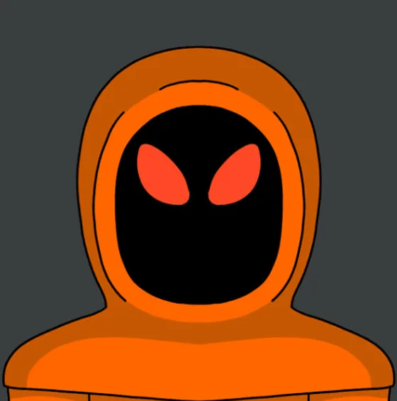 HEDZ #602 by Matt Furie: the hooded figure
